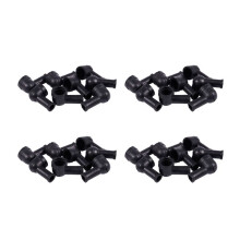 32 Pcs 15mm x 8mm Black Smoking Pipe Shaped PVC Battery Terminal Insulating Covers Boots