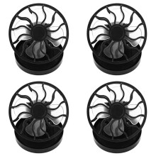 4PCS Portable Solar Powered Fan Clip Climbing Cooling Fan Camps Wilderness Summer Hand Held Hat Cap Fan