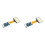 2 Set Modulo Display OLED Blu Trasparente da 1,51 Pollici 128x64 Interfaccia SPI/I2C 1