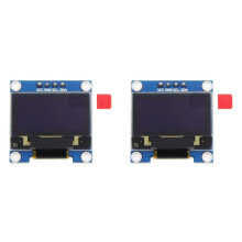 2X voor Raspberry Pi 0,96 Inch OLED I2C SSD 4-Pins Module LCD-Scherm CPU-Temperatuur voor STM32