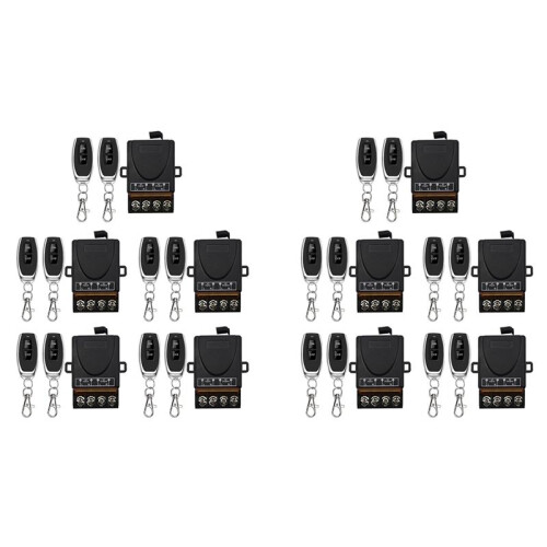 10X AC 220V 30A 1CH 433MHz Wireless Remote Control  RF Relay Receiver + Off/ Transmitter