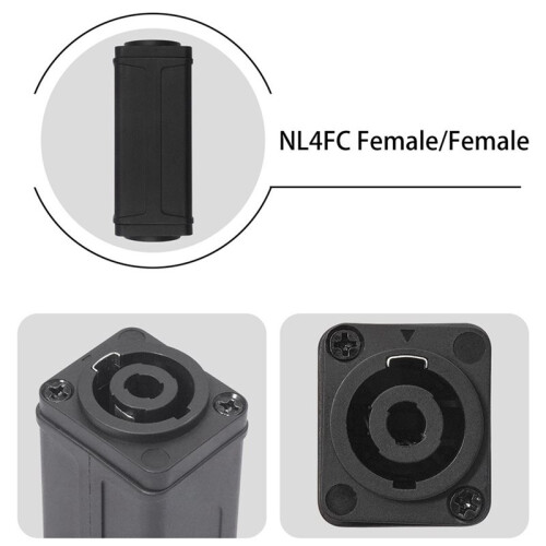 5X 4PIN NL4FC Speakon Coupler Adapter Extender Audio Speaker Panel Mount Straight Connector 2