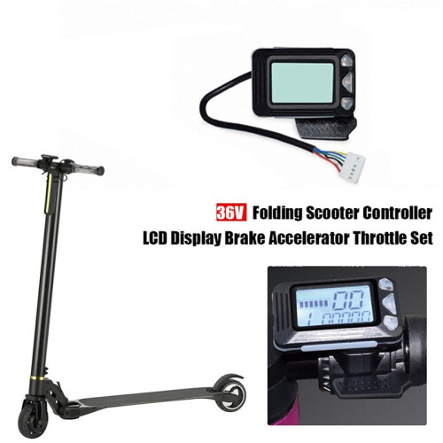 2X 36V 350W Folding Scooter Controller Kit Electric Scooter Controller LCD Display Brake Accelerator Throttle Set 1
