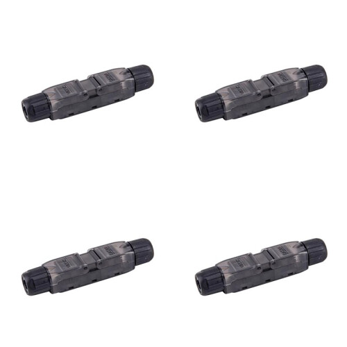 4X RJ45 Cat6A UTP LAN Cable Tool-Less Extension Connector Network Extender Junction Adapter Connection Box 1