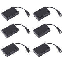 6pcs 3XAA Battery Case with Cover and Connected to USB Female Connector USB Female Socket Battery Holder