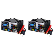 2X 400A Car Battery Charger 12V/24V Battery High Power Fast Charger 220W Intelligent Pulse Repair Charger EU PLUG