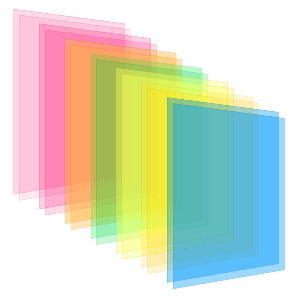 Photos - Educational Toy FOSHISY A4 Coloured Overlays for Dyslexia, 14 Pack Dyslexia Reading Overlays Sheets, Coloured Plastic Guided Reading Overlay