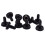 40 X Waterproof Toggle  Boot Cap Black Rubber Cover 6mm Diameter 2