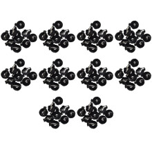 100 Stueck 2025 2032 CR2016 Knopf Zelle Knopf Batterie Halter Buchse - Schwarz