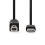 USB kabel | USB 2.0 | USB-C samec | USB-B samec | 480 Mbps | Poniklovaný | 1,00 m | Kulatý | PVC | Černá | Označení 1