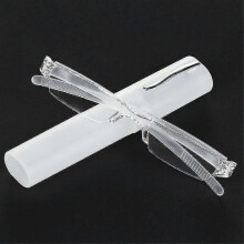 (Strength 2.00, E-white) Elegant Reading Glasses Metal Frame Ultra-thin Men Women Reading Glasses