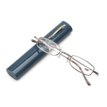 (Strength 1.50, C-gray) Elegant Reading Glasses Metal Frame Ultra-thin Men Women Reading Glasses