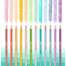 Colored Pencils 12-Pack, Smooth Lines, Easy Sharpening