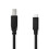 USB kabel | USB 2.0 | USB-C samec | USB-B samec | 480 Mbps | Poniklovaný | 1,00 m | Kulatý | PVC | Černá | Označení 2