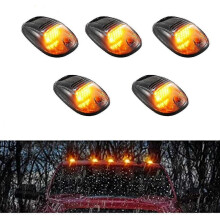 (Yellow) Solar Powered Cab Lights For Truck, 5pcs Led Cab Lights, Led Cab Roof Running Top Marker Lights, Wireless Cab Roof Running Lights yyds