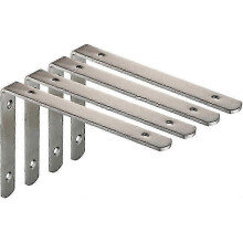 Stainless Steel Heavy Duty L-shaped Corner Brace Joint Angle Bracket Shelf Brackets, Brushed Nickel, Pack Of 4(250x150x4mm)