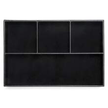 4 Slots Desk Drawer Organizer, Pu Leather Drawer Storage Organizer Divider for Office Desk Supplies Value Collection and Accessories Purpose Storage