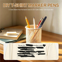 1 x Fabric Pens Permanent Colors For DIY Textile Clothes T-Shirt Shoes black