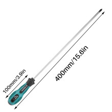 2 Packs 12 Inches Long Slotted and Phillips Screwdriver Flat Blade Screwdriver Magnetic Screwdriver with Rubber Handle