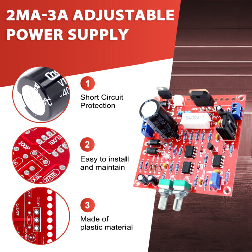 0-30V 2mA-3A Adjustable  Regulated Power Supply DIY Kit Short with Protection 2