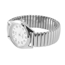 Numbers Stretchy Steel Men Lady Sports Wrist Watch 1.4"