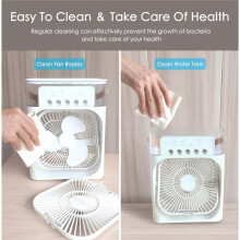 Beliebter 5-Loch-Luftbefeuchtungsventilator, tragbarer USB-Tischventilator mit starkem Luftstrom, leiser Handventilator mit großem Kühlvolumen