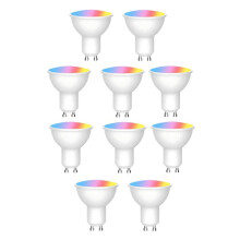 10PCS Tuya WiFi GU10 LED Light Bulb Dimmable 6W 220V Life App Control Spotlight Bulb Works with Alexa