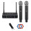Dual Channel Professional Wireless Microphone System UHF Frequency Cordless Dynamic Mic for Karaoke Party Meet EU Plug 1