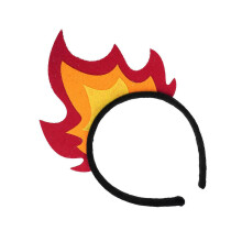(Type 2) Steampunk Flame Hair Hoop Gothic Halloween Costume Holiday Headpiece Adjustable Artistic Punk Headbands Multicolor