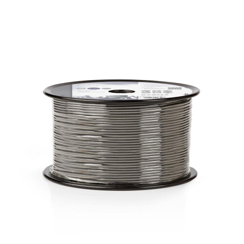 Kabel Ljuda | 2x 0,16 mm² | Koppar | 100,0 m | Okrągły | PCV | Mörkgrå | Reguła