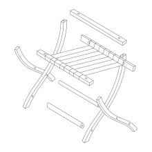 Schwarzer Kofferraumträger mit Wandschutz