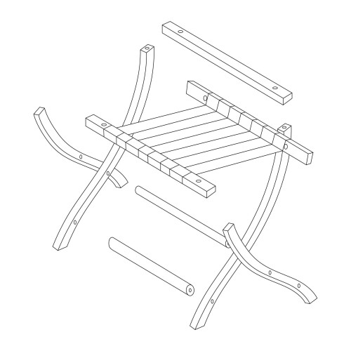 Schwarzer Kofferraumträger mit Wandschutz