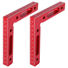 2 Stuks Aluminium 90 Graden Positionering Vierkantjes Haakse Klemmen Houtbewerking Timmerman Tool Hoek Klem Vierkant