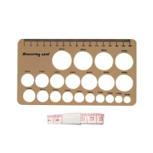 (Light brown) Breastfeeding Mother Nipple Measurement Scale With Flange Rulers Double Side Silicone Design For Pump Fit  Sky blue