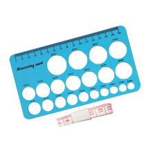 (Sky blue) Breastfeeding Mother Nipple Measurement Scale With Flange Rulers Double Side Silicone Design For Pump Fit  Sky blue