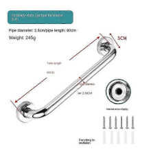 (60cm) Stainless Steel Grab Bars for Bathroom Tub Toilet and Shower Safety Rails with Support
