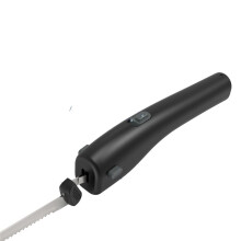 Electric Carving Knife Usb 2500mah Bread Slicer Comfort Grip Handle & Safety Lock Button Stainless Steel Blades