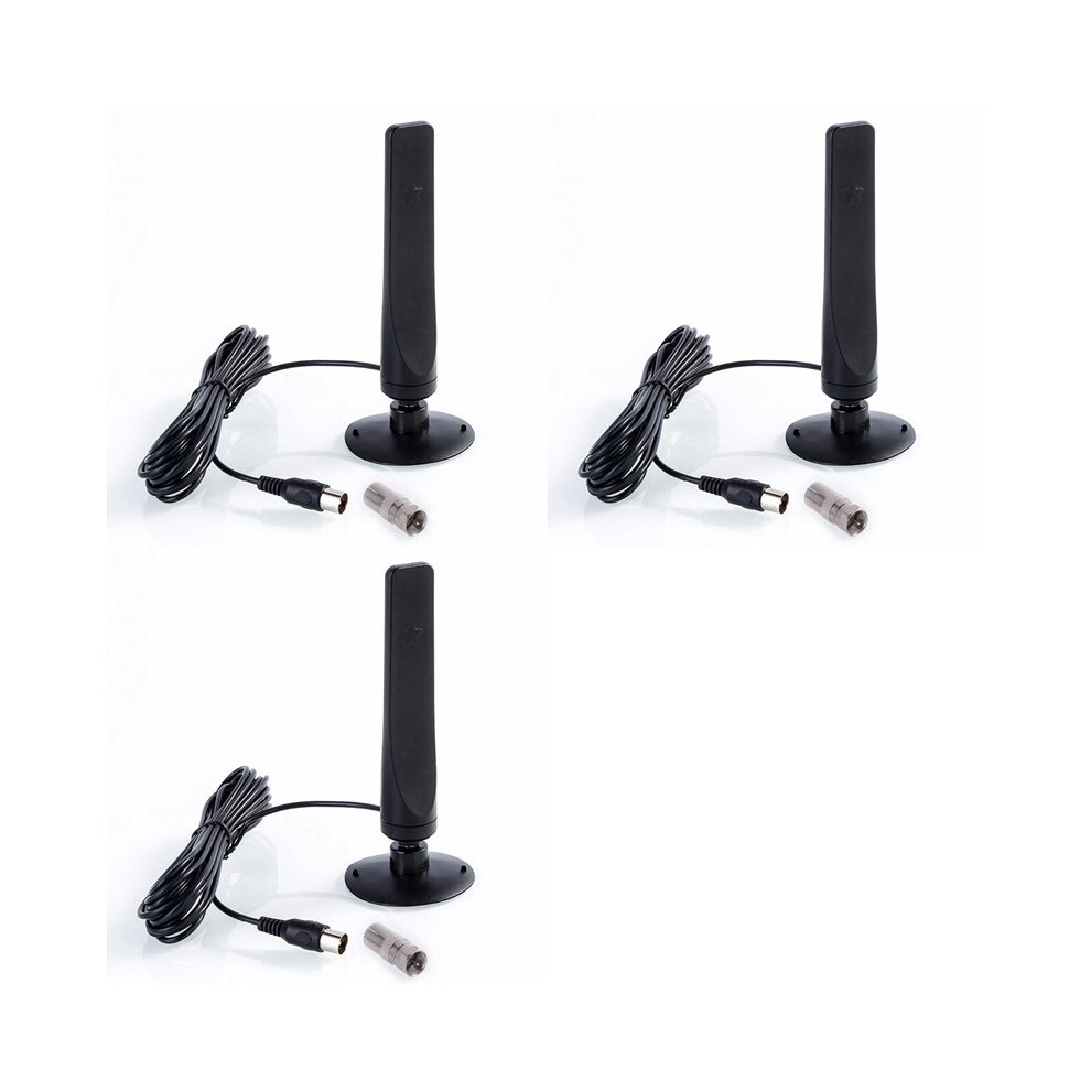 1080P Indoor Digital Tv Antenna 3Pcs Booster Active Signal Receiver Amplifier Tv Antenna Hdtv Dvb-T2 Antenna 6031717584792