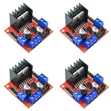 4X L298N Module Dual H-Bridge Stepper Motor Driver Board Module 2A/25W, Suitable for Robots and Cars