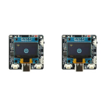 2X ESP32-C3 Development Board AI Dialogue Voice Module AI Voice Sensor Module with 0.96 Inch Screen for Deepseek/Xiaozhi