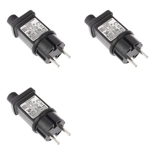 3PCS EUR Plug Lighting  31V 6W Various LED String Lights Power Adapter IP44 Transformer EU Plug