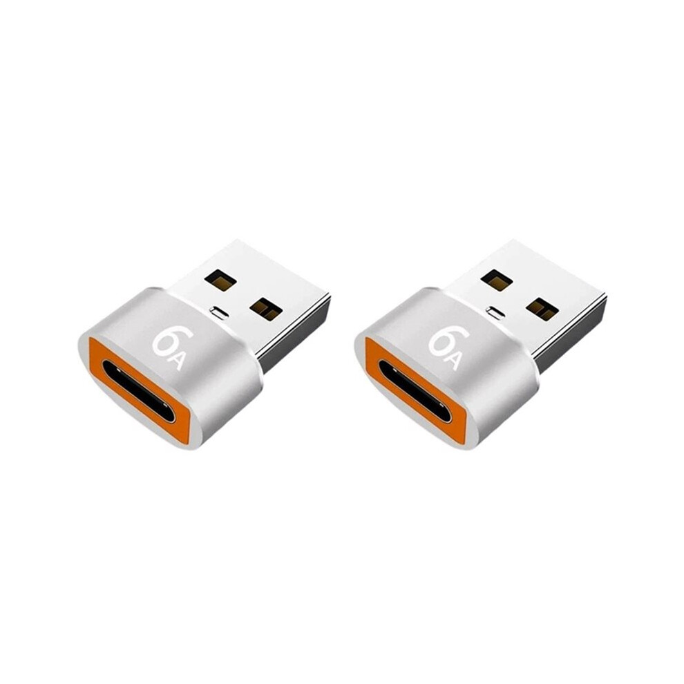 Photos - Action Figures / Transformers 2X USB Type-C Adapter Cable - Silver, 20mm, Male to Female, Perfect for Charging and Data Transfer