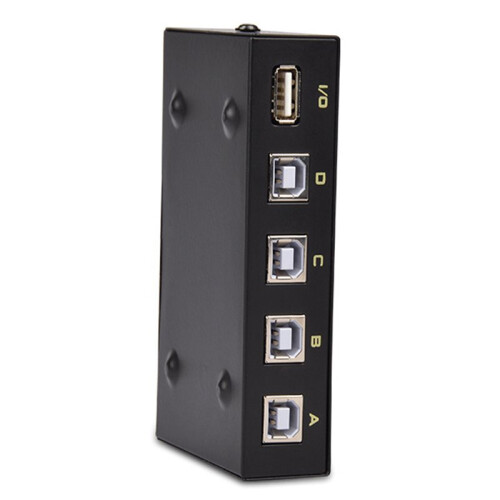 2X FJGEAR USB 4  Share  Switcher Selector Box Hub Sharing  Adapter for PC Scanner Printer Accessory 2