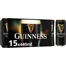 Guinness Draught Stout Beer | 4.1% vol | 15 x 440ml | Official Beer of the Premi