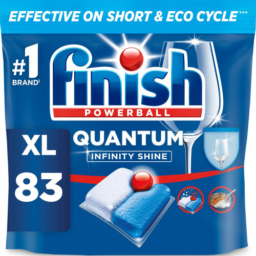 Finish Finish Dishwasher Tablet, Quantum Infinity Shine, 83 Tabs, Fresh Scent, For a Fa