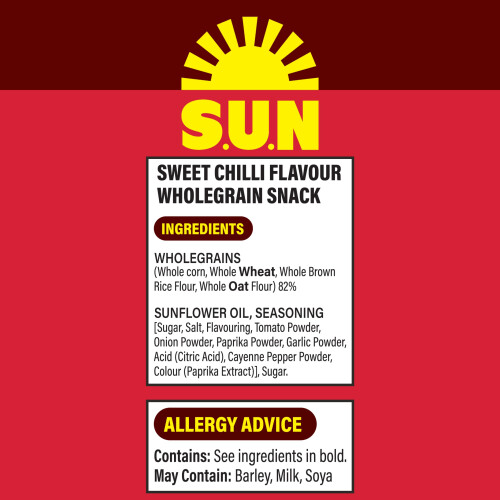 Sunbites Sun Ripened Sweet Chilli Multipack Snacks Crisps 6x25g 2