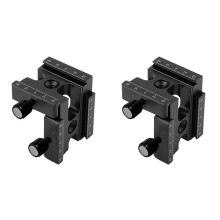 2X Right Angle Clamp 90 Degree Double Quick Release L Clamp with 1/4 Screw for Arca RRS Benro Rail Plate Nodal Slide