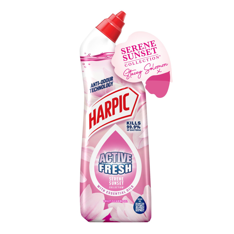 Harpic Active Gel Toilet Cleaner Pink Blossom 750Ml – Powerful Limescale Remover