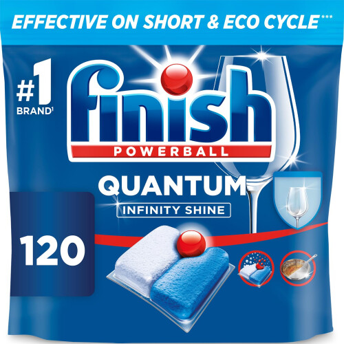 Finish Finish Quantum Infinity Shine, Dishwasher Tablets, Fresh, 120