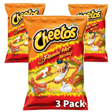 Cheetos Flamin Hot Crunchy 8oz Pack of 3